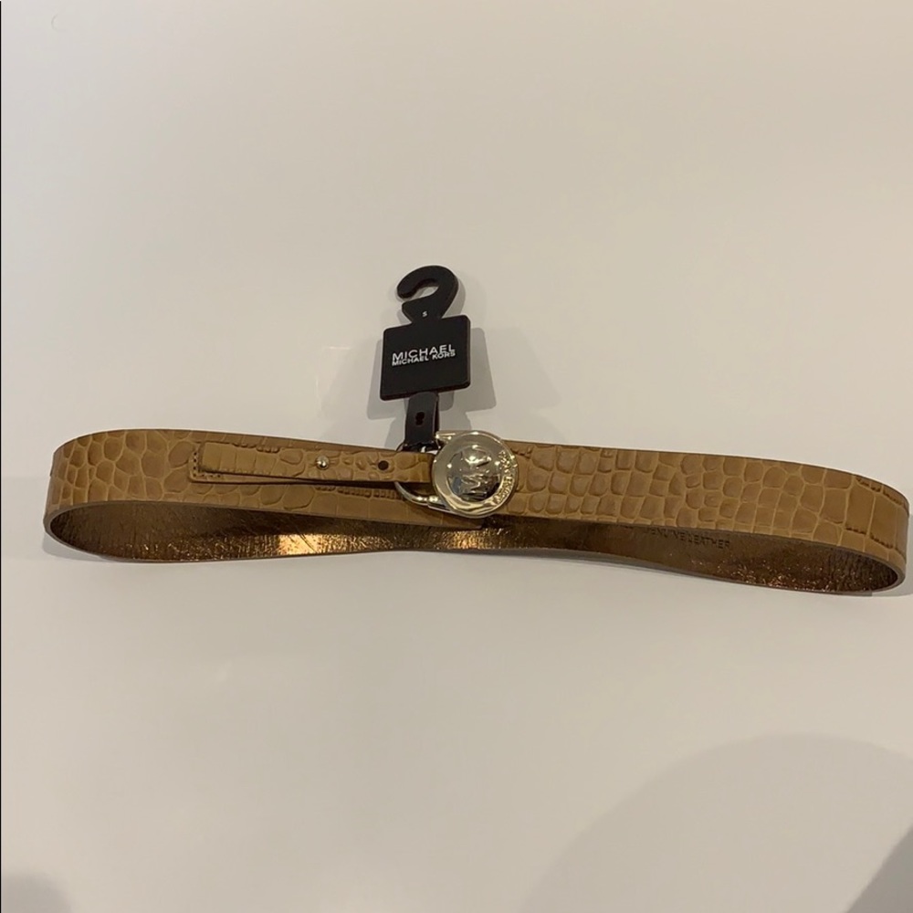 Michael Kors Tan Leather Belt - Size Small